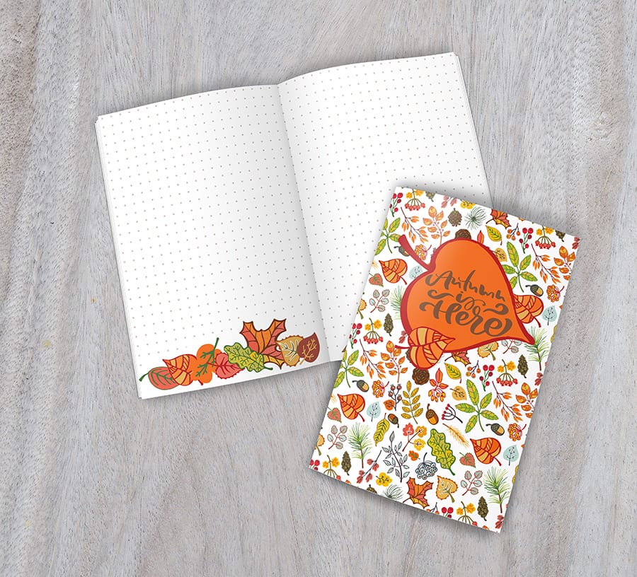 Celebrate the colors of autumn with this colorful printable journal!